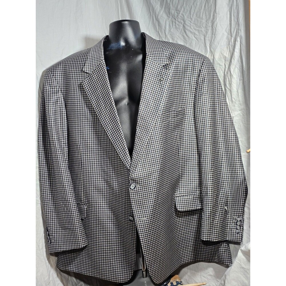 1883 Coppley REDA Super 130s Checkered Wool Blazer 56R